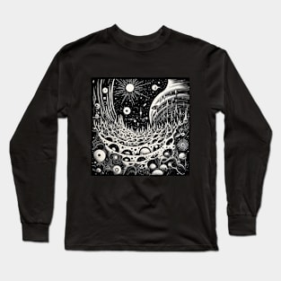 Space cosmic doodle Long Sleeve T-Shirt